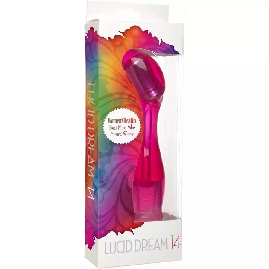 Doc Johnson Lucid Dream 14 Multi-Speed, Waterproof G-Spot Vibrator, Twist-bottom Control, Coral (0926-02-AM)