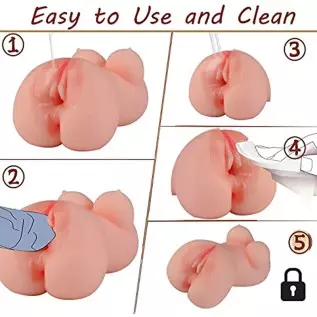 Pocket Pussy Male Masturbator Trustown Sex Toy with Realistic Large 3D Vagina Clitoris Anal Erotic Sex Toy for Adult Men Masturb