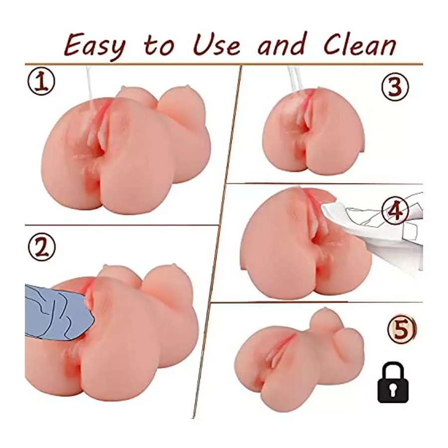 Pocket Pussy Male Masturbator Trustown Sex Toy with Realistic Large 3D Vagina Clitoris Anal Erotic Sex Toy for Adult Men Masturb