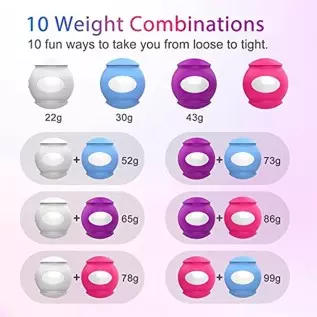 Anal Beads G-spot Egg Vibrator Stimulator - Adorime 4-Piece Set Silicone Vaginal Prostate Massager with 10 Vibration Modes, Wate