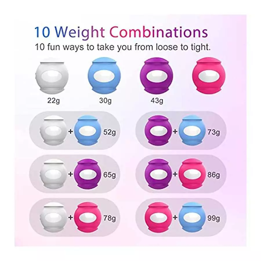 Anal Beads G-spot Egg Vibrator Stimulator - Adorime 4-Piece Set Silicone Vaginal Prostate Massager with 10 Vibration Modes, Wate