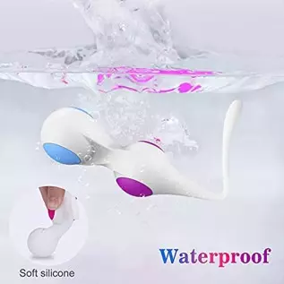 Anal Beads G-spot Egg Vibrator Stimulator - Adorime 4-Piece Set Silicone Vaginal Prostate Massager with 10 Vibration Modes, Wate