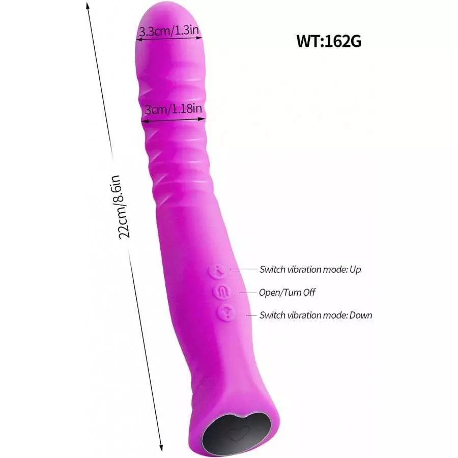 Realistic Vibrator Dildo with 10 Vibration Modes,Ultra Soft Purple Silicone Vibrator,Adult Sex Toys for Woman
