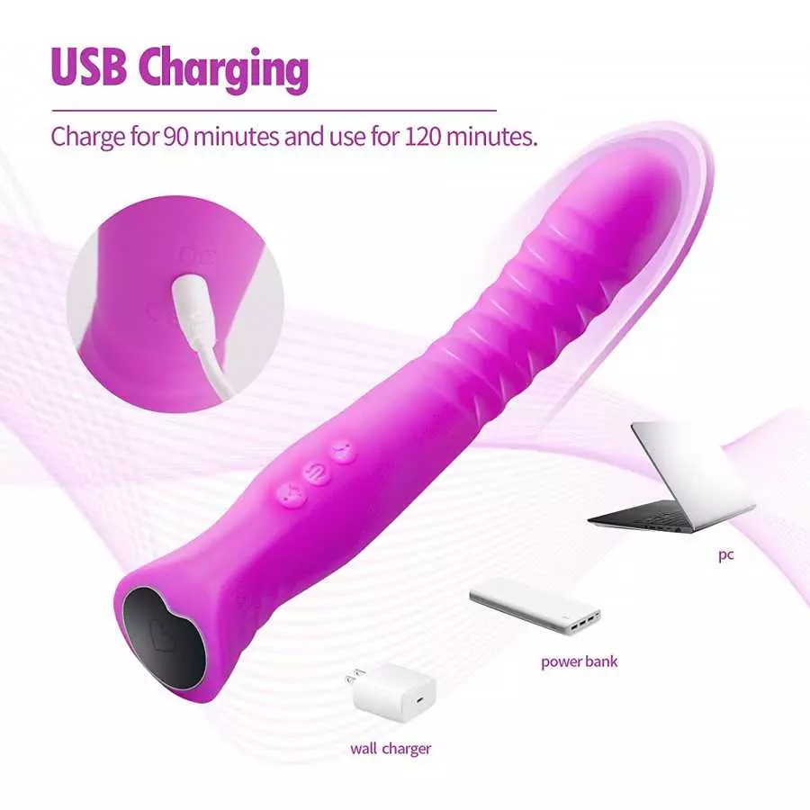 Realistic Vibrator Dildo with 10 Vibration Modes,Ultra Soft Purple Silicone Vibrator,Adult Sex Toys for Woman