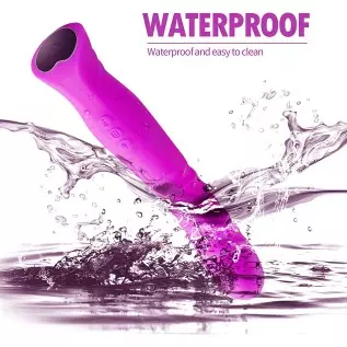 Realistic Vibrator Dildo with 10 Vibration Modes,Ultra Soft Purple Silicone Vibrator,Adult Sex Toys for Woman