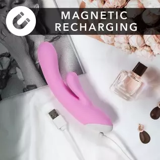 Blush Hop Lola Bunny - Ultrasilk Silicone Pleasure Rabbit - Rumble Tech Powered Vibrations 3 Speeds & 4 Unique Patterns - Triple