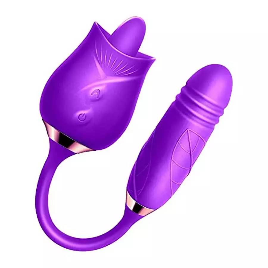 Rose Toy Vibrator for Women-G Spot Rose Vibrator with Heating Function,3 in 1 Clitoral Stimulator Tongue Licking Thrusting G Spo Rose Toy Vibrator for Women-G Spot Rose Vibrator with Heating Function,3 in 1 Clitoral Stimulator Tongue Licking Thrusting G Spo
