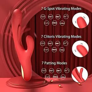 3 in 1 Triple Rabbit Finger Patting Dildo Vibrator. Rabbit Patting Vibrator for Clitoris Women Stimulator Massager Powerful G Sp 3 in 1 Triple Rabbit Finger Patting Dildo Vibrator. Rabbit Patting Vibrator for Clitoris Women Stimulator Massager Powerful G Sp