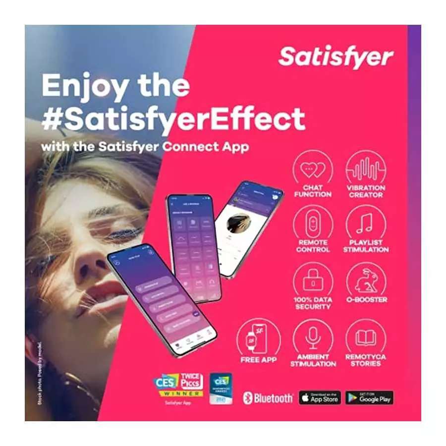 Satisfyer Top Secret Wearable Vibrator with App - Butterfly Vibrator, Panty Vibrator, G-spot Stimulator, Sex Toys for Women - Co