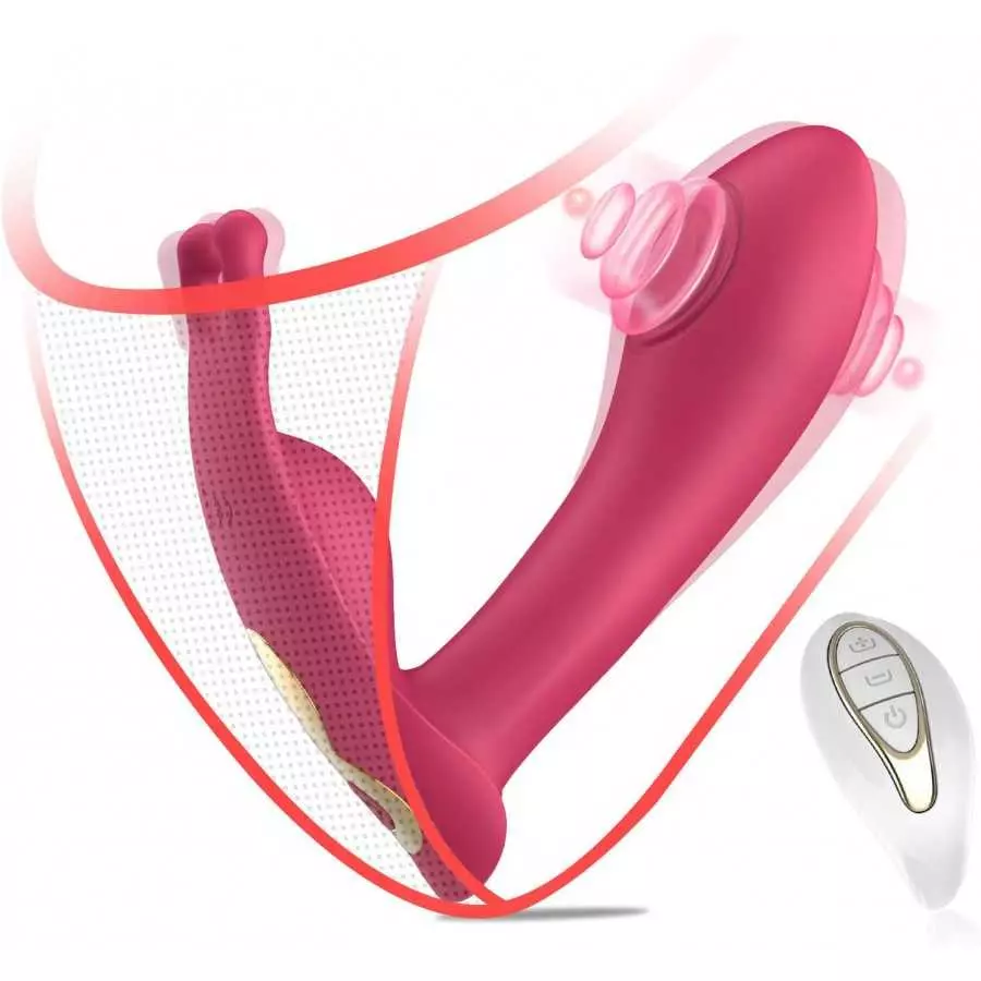 Wearable Panty Vibrator Dual Pulsating G-spot Rabbit Toys Adult Women with Remote Control,Animour Quiet Clitoral Stimulator Adul