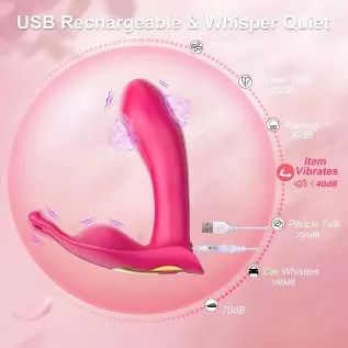 Wearable Panty Vibrator Dual Pulsating G-spot Rabbit Toys Adult Women with Remote Control,Animour Quiet Clitoral Stimulator Adul