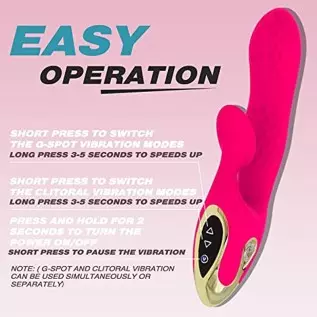 G Spot Rabbit Vibrator,Vibrating Massager for Woman Pleasure, Rechargeable Dildo Vibrator with Powerful 3 Speeds 10 Vibration Mo G Spot Rabbit Vibrator,Vibrating Massager for Woman Pleasure, Rechargeable Dildo Vibrator with Powerful 3 Speeds 10 Vibration Mo