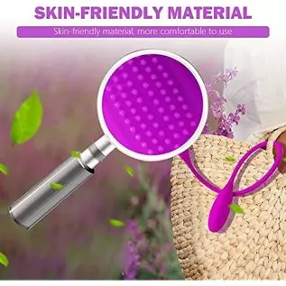 Couples 2 in 1 G-spot Rabbit Anal Dildo Vibrator Adult Sex Toy with 7 Vibration Modes for Women - Silicone Dual Headed Vibrator 