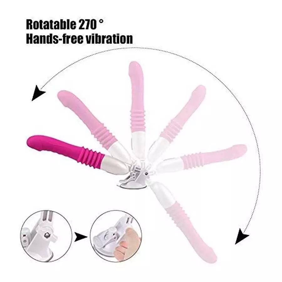 Realistic Dildo Vibrator,Electric Powerful Retractable Machine Rotatable 270 Degree Adult Toy,Automatic Adult Machine