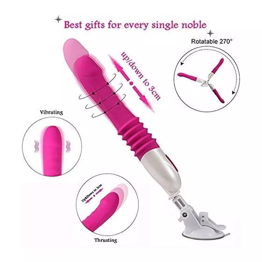 Realistic Dildo Vibrator,Electric Powerful Retractable Machine Rotatable 270 Degree Adult Toy,Automatic Adult Machine