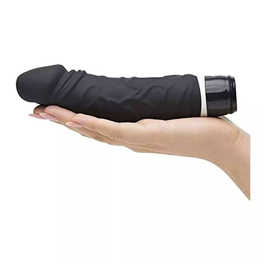 Lovehoney Vibrating Dildo - 6.5 Inch Realistic Dildo - Girthy Silicone Dildo for Women - Waterproof - Black