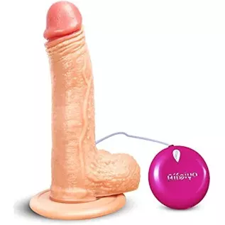 Thrusting Dildo Vibrator Sex Toy for Women, Realistic Vibrating Dildo Thruster Throat Trainer, Silicone Suction Cup Dildo for Me