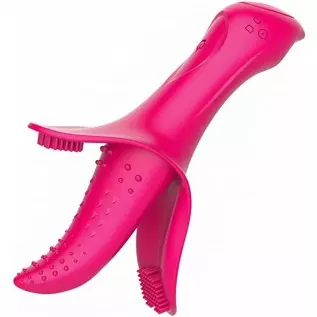 Female Masturbator Clitoral G Spot Tongue Licking Vibrator with 10 Frequency Vibrating Nipples Massager Vaginal Breast Anal Sex 