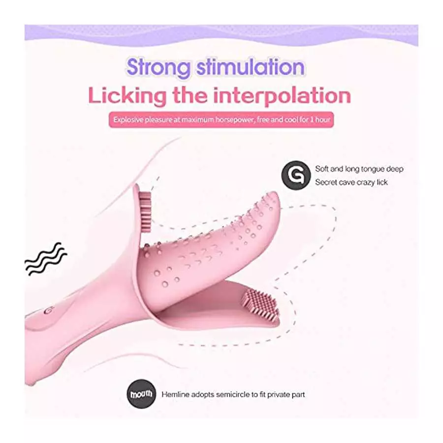 Female Masturbator Clitoral G Spot Tongue Licking Vibrator with 10 Frequency Vibrating Nipples Massager Vaginal Breast Anal Sex 