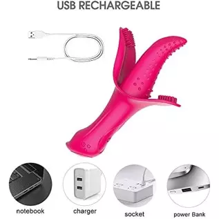 Female Masturbator Clitoral G Spot Tongue Licking Vibrator with 10 Frequency Vibrating Nipples Massager Vaginal Breast Anal Sex 