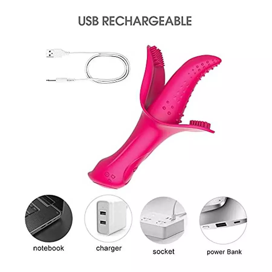 Female Masturbator Clitoral G Spot Tongue Licking Vibrator with 10 Frequency Vibrating Nipples Massager Vaginal Breast Anal Sex 