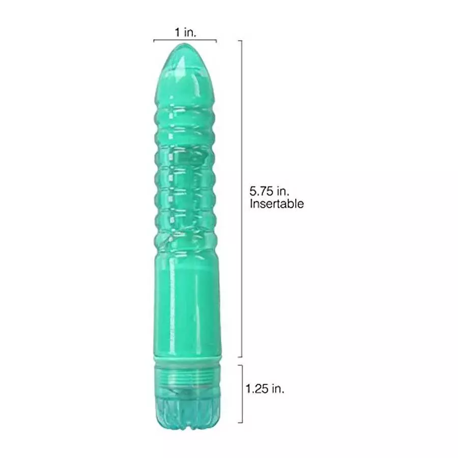 Rippled Waterproof Vibrator - Multi Speed Vibrations for Clit or G Spot Stimulation - Powerful Sex Toy