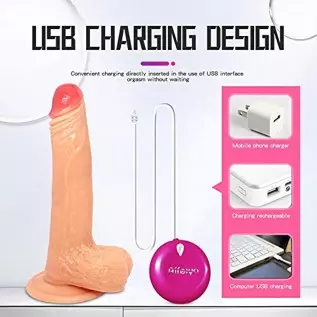 Thrusting Dildo Vibrator Sex Toy for Women, Realistic Vibrating Dildo Thruster Throat Trainer, Silicone Suction Cup Dildo for Me