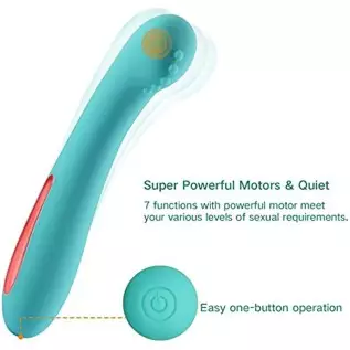 Rechargeable Powerful Dildo - 7 Functions Clitoral G spot Vibrating Massager - Body Safe Silicone and Waterproof - Help You Reac
