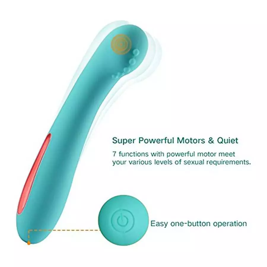 Rechargeable Powerful Dildo - 7 Functions Clitoral G spot Vibrating Massager - Body Safe Silicone and Waterproof - Help You Reac