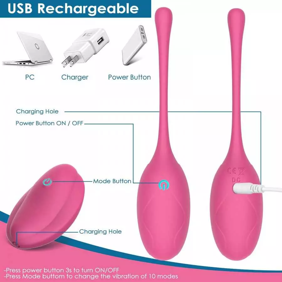 Bullet Vibrator with Remote Control for G-Spot Stimulation, Wireless Vibrating Eggs, Wearable Love Balls Sex Toys for Women