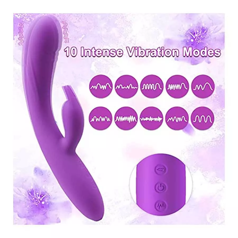 G Spot Vibrators Sex Toys for Women, Tuitionua Vibrator with 10 Powerful Vibrations, Clit Anal Stimulating Dildo Massager with D