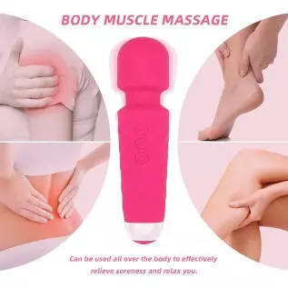 Powerful Wand Massager with 8 Speeds 20 Vibration Modes USB Rechargeable Handheld Cordless Waterproof Personal Massager for Full Powerful Wand Massager with 8 Speeds 20 Vibration Modes USB Rechargeable Handheld Cordless Waterproof Personal Massager for Full