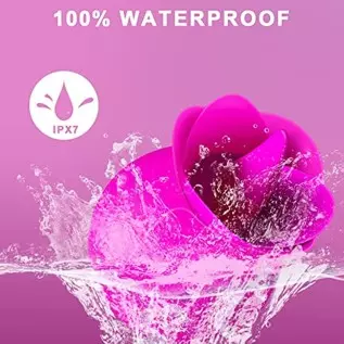Clitoral Licking Tongue Vibrator with 10 Strong Vibration Modes, Clit Mini Rose Vibrator for Nipples and Clitoris Quick Orgasm, 