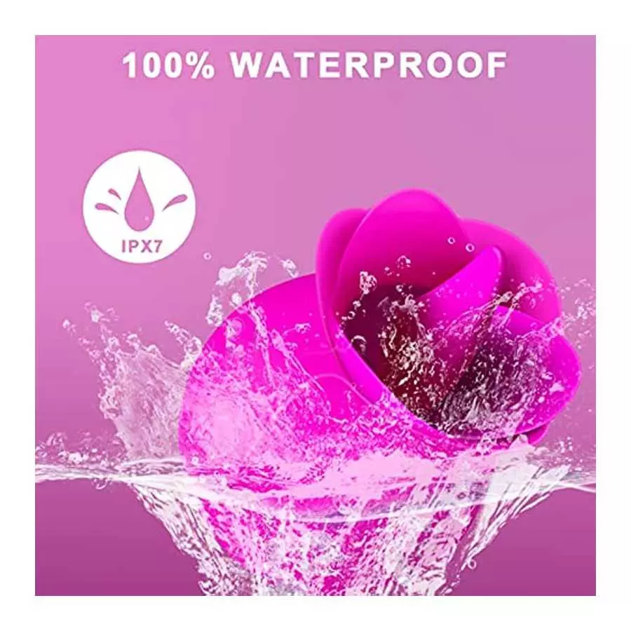 Clitoral Licking Tongue Vibrator with 10 Strong Vibration Modes, Clit Mini Rose Vibrator for Nipples and Clitoris Quick Orgasm, 