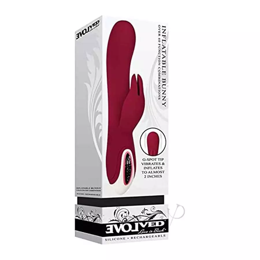 Evolved Love Is Back - Inflatable Rechargeable Silicone Bunny - Over 60 Function Combinations - G-Spot Tip Vibraties & Inflates Evolved Love Is Back - Inflatable Rechargeable Silicone Bunny - Over 60 Function Combinations - G-Spot Tip Vibraties & Inflates