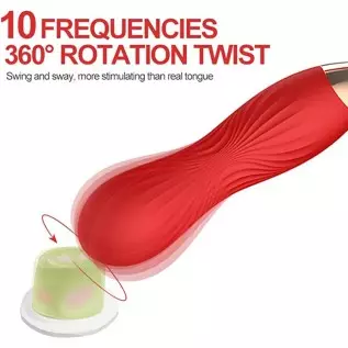 MMQ Rose Toy Vibrator for Women 2022 Newly 3 in 1 G Spot Vibrator Clitoral Stimulator Tongue Licking Thrusting with 10 Modes Adu