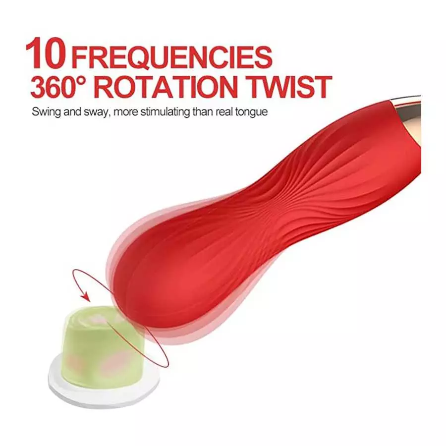 MMQ Rose Toy Vibrator for Women 2022 Newly 3 in 1 G Spot Vibrator Clitoral Stimulator Tongue Licking Thrusting with 10 Modes Adu