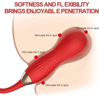 MMQ Rose Toy Vibrator for Women 2022 Newly 3 in 1 G Spot Vibrator Clitoral Stimulator Tongue Licking Thrusting with 10 Modes Adu