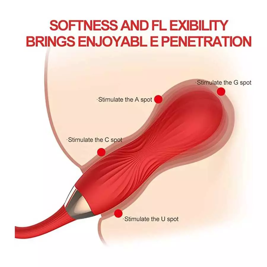 MMQ Rose Toy Vibrator for Women 2022 Newly 3 in 1 G Spot Vibrator Clitoral Stimulator Tongue Licking Thrusting with 10 Modes Adu