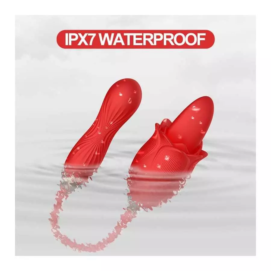 MMQ Rose Toy Vibrator for Women 2022 Newly 3 in 1 G Spot Vibrator Clitoral Stimulator Tongue Licking Thrusting with 10 Modes Adu