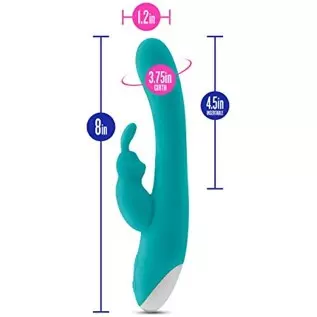 Blush Hop Rave Rabbit Plus - Pleasure Massager for Women - Wireless Rabbit Vibrator Dildo - Female Sexual Wellness - Vibrating G