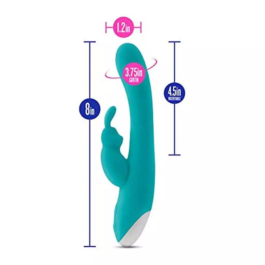 Blush Hop Rave Rabbit Plus - Pleasure Massager for Women - Wireless Rabbit Vibrator Dildo - Female Sexual Wellness - Vibrating G