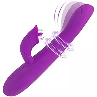 G Spot Rabbit Vibrator Personal Massager for Women,Adult Sex Toys with 10 Tongue Licking & Vibrating & 5 Wiggling,Female Thrusti