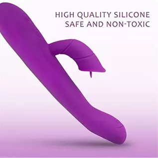 G Spot Rabbit Vibrator Personal Massager for Women,Adult Sex Toys with 10 Tongue Licking & Vibrating & 5 Wiggling,Female Thrusti