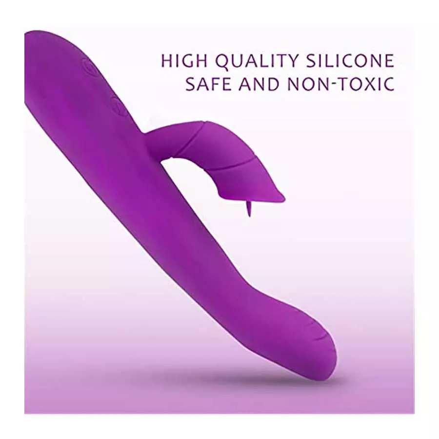 G Spot Rabbit Vibrator Personal Massager for Women,Adult Sex Toys with 10 Tongue Licking & Vibrating & 5 Wiggling,Female Thrusti