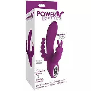 Curve Novelties Power Bunnies Quivers G-spot Vibe - Purple Curve Novelties Power Bunnies Quivers G-spot Vibe - Purple