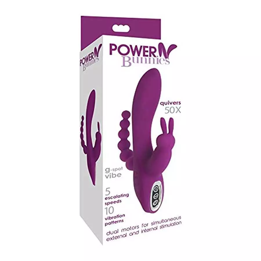 Curve Novelties Power Bunnies Quivers G-spot Vibe - Purple
