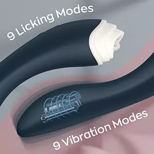 Clitoral Licking G-spot Vibrator,Clit Tongue Dildo Vaginal Vibrating Stimulator with 9 Licking&Vibration Modes,Breast Nipple Ma Clitoral Licking G-spot Vibrator,Clit Tongue Dildo Vaginal Vibrating Stimulator with 9 Licking&Vibration Modes,Breast Nipple Ma