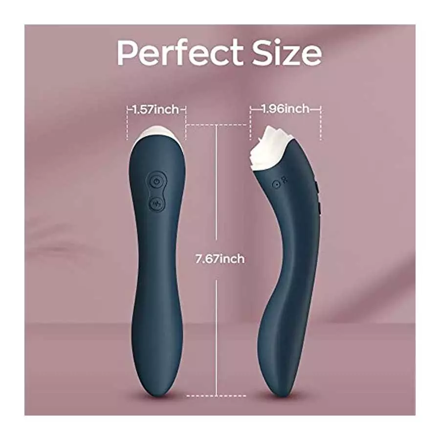 Clitoral Licking G-spot Vibrator,Clit Tongue Dildo Vaginal Vibrating Stimulator with  9 Licking&Vibration Modes,Breast Nipple Ma