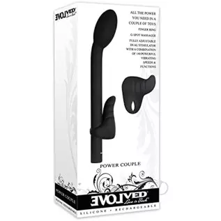 Evolved Love Is Back Power Couple Set Power G and Pinkie Promise Vibrators, Black